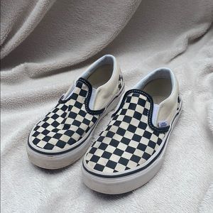 Slip On Vans- Black and White checker